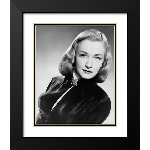 Nina Foch Black Modern Wood Framed Art Print with Double Matting by Vintage Hollywood Archive