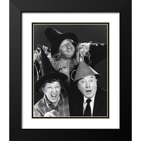 Ray Bolger, Jack Haley, Margaret Hamilton, The Wizard of Oz, 1970 Black Modern Wood Framed Art Print with Double Matting by Vintage Hollywood Archive