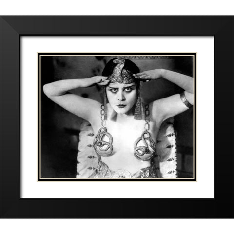 Theda Bara, Cleopatra, 1917 Black Modern Wood Framed Art Print with Double Matting by Vintage Hollywood Archive