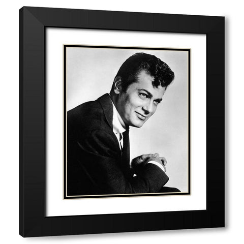 Tony Curtis, 1958 Black Modern Wood Framed Art Print with Double Matting by Vintage Hollywood Archive