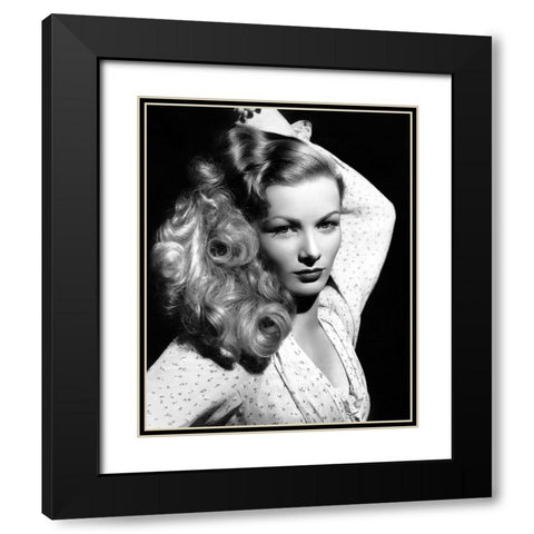 Veronica Lake Black Modern Wood Framed Art Print with Double Matting by Vintage Hollywood Archive