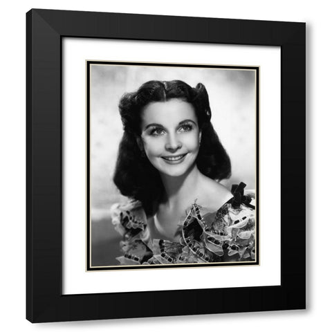 Vivien Leigh, Scarlet Black Modern Wood Framed Art Print with Double Matting by Vintage Hollywood Archive