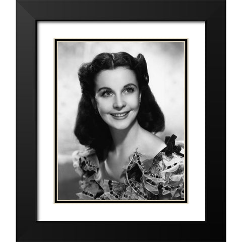 Vivien Leigh, Scarlet Black Modern Wood Framed Art Print with Double Matting by Vintage Hollywood Archive