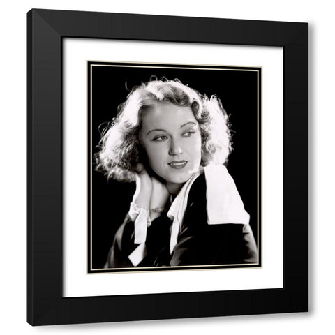 Fay Wray Black Modern Wood Framed Art Print with Double Matting by Vintage Hollywood Archive