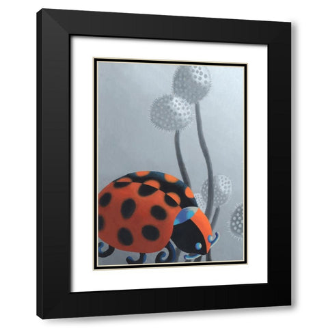 MiniWonder III Black Modern Wood Framed Art Print with Double Matting by Wang, John Z.