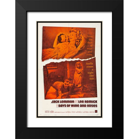 Days of Wine and Roses-1962 Black Modern Wood Framed Art Print with Double Matting by Vintage Hollywood Archive