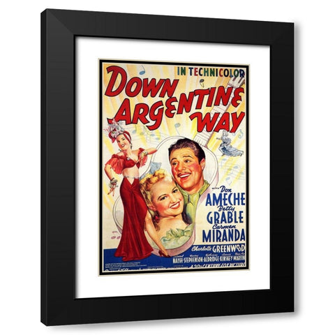 Down Argentine Way-1940 Black Modern Wood Framed Art Print with Double Matting by Vintage Hollywood Archive