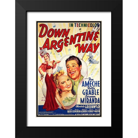 Down Argentine Way-1940 Black Modern Wood Framed Art Print with Double Matting by Vintage Hollywood Archive
