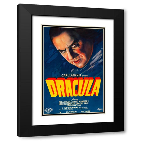 Dracula-1931 Black Modern Wood Framed Art Print with Double Matting by Vintage Hollywood Archive