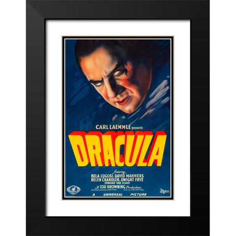 Dracula-1931 Black Modern Wood Framed Art Print with Double Matting by Vintage Hollywood Archive
