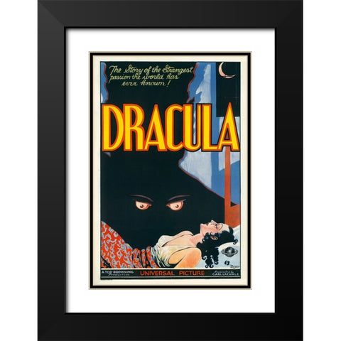 Dracula-1931 Black Modern Wood Framed Art Print with Double Matting by Vintage Hollywood Archive