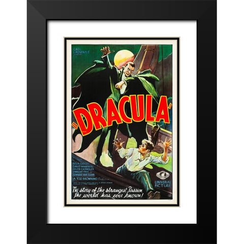 Dracula-1931 Black Modern Wood Framed Art Print with Double Matting by Vintage Hollywood Archive