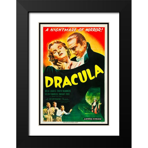 Dracula-1947 Black Modern Wood Framed Art Print with Double Matting by Vintage Hollywood Archive