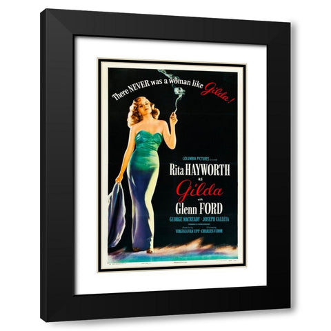 Gilda-1946 Black Modern Wood Framed Art Print with Double Matting by Vintage Hollywood Archive