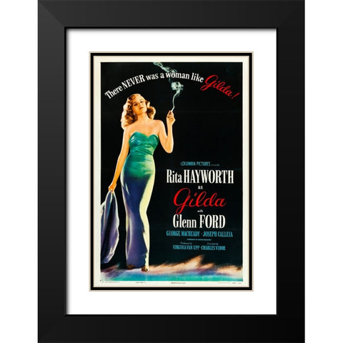 Gilda-1946 Black Modern Wood Framed Art Print with Double Matting by Vintage Hollywood Archive