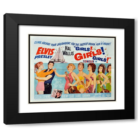 Girls! Girls! Girls!-1962 Black Modern Wood Framed Art Print with Double Matting by Vintage Hollywood Archive