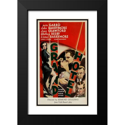 Grand Hotel-1932 Black Modern Wood Framed Art Print with Double Matting by Vintage Hollywood Archive