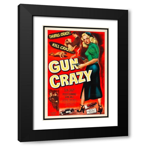 Gun Crazy-1950 Black Modern Wood Framed Art Print with Double Matting by Vintage Hollywood Archive