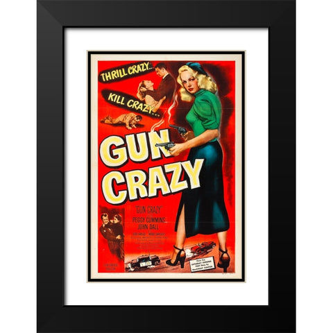 Gun Crazy-1950 Black Modern Wood Framed Art Print with Double Matting by Vintage Hollywood Archive