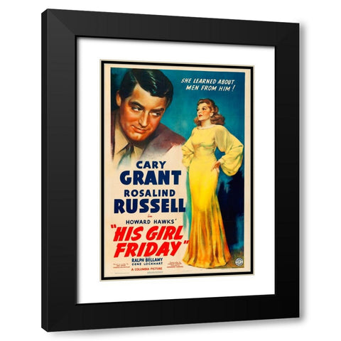 His Girl Friday-1940 Black Modern Wood Framed Art Print with Double Matting by Vintage Hollywood Archive