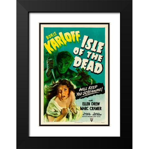 Isle of the Dead-1945 Black Modern Wood Framed Art Print with Double Matting by Vintage Hollywood Archive