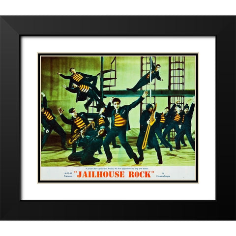 Jailhouse Rock-1957 Black Modern Wood Framed Art Print with Double Matting by Vintage Hollywood Archive