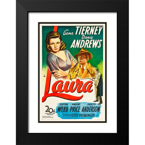 Laura-1944 Black Modern Wood Framed Art Print with Double Matting by Vintage Hollywood Archive