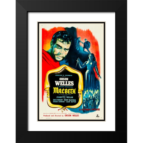 Macbeth-1948 Black Modern Wood Framed Art Print with Double Matting by Vintage Hollywood Archive