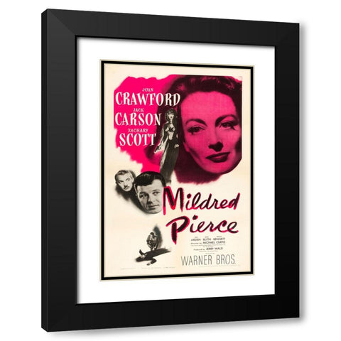 Mildred Pierce-1945 Black Modern Wood Framed Art Print with Double Matting by Vintage Hollywood Archive
