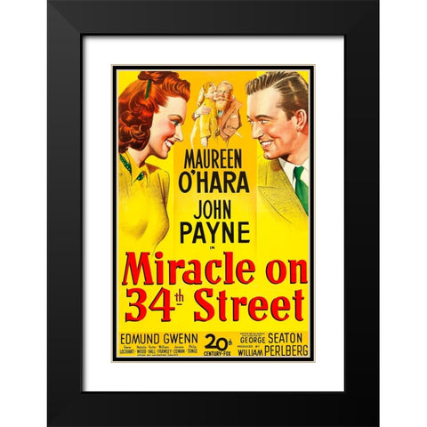 Miracle on 34th Street-1947 Black Modern Wood Framed Art Print with Double Matting by Vintage Hollywood Archive