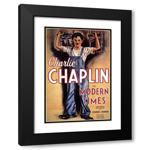 Modern Times Black Modern Wood Framed Art Print with Double Matting by Vintage Hollywood Archive