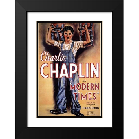 Modern Times Black Modern Wood Framed Art Print with Double Matting by Vintage Hollywood Archive