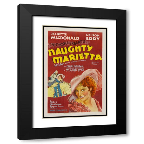 Naughty Marietta-1944 Black Modern Wood Framed Art Print with Double Matting by Vintage Hollywood Archive