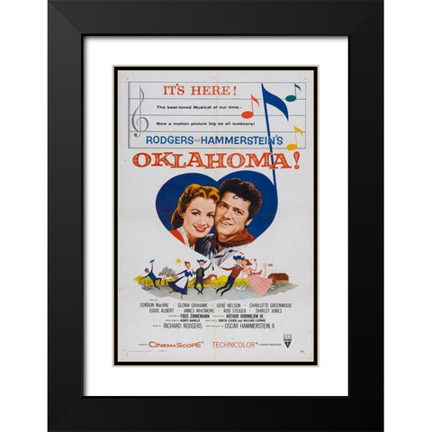 Oklahoma!-1956 Black Modern Wood Framed Art Print with Double Matting by Vintage Hollywood Archive