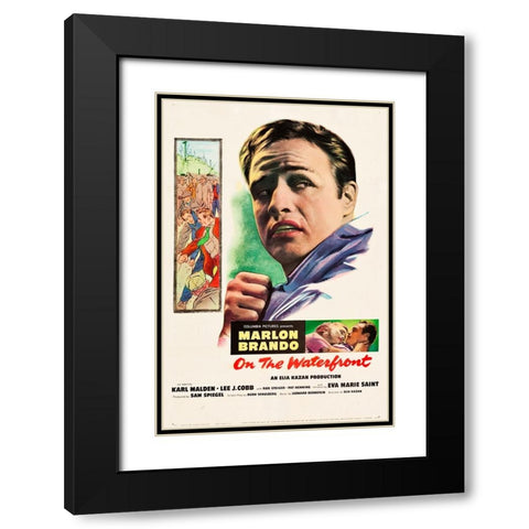 On the Waterfront-1954 Black Modern Wood Framed Art Print with Double Matting by Vintage Hollywood Archive