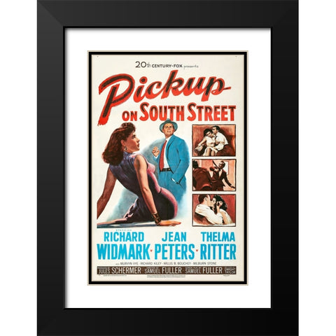 Pickup on South Street-1953 Black Modern Wood Framed Art Print with Double Matting by Vintage Hollywood Archive
