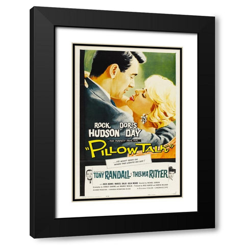 Pillow Talk-1959 Black Modern Wood Framed Art Print with Double Matting by Vintage Hollywood Archive