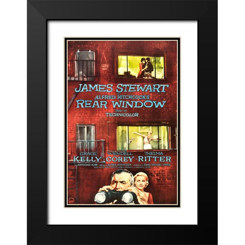 Rear Window-1954 Black Modern Wood Framed Art Print with Double Matting by Vintage Hollywood Archive