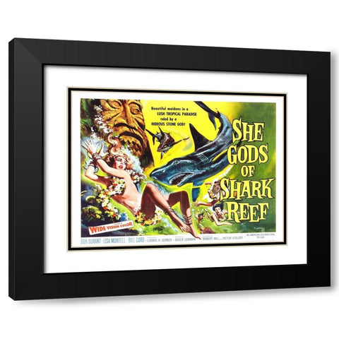 She Gods of Shark Reef-1958 Black Modern Wood Framed Art Print with Double Matting by Vintage Hollywood Archive