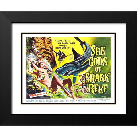 She Gods of Shark Reef-1958 Black Modern Wood Framed Art Print with Double Matting by Vintage Hollywood Archive