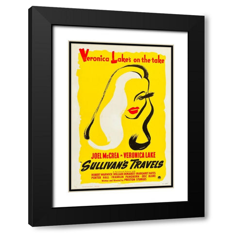 Sullivans Travels-1941 Black Modern Wood Framed Art Print with Double Matting by Vintage Hollywood Archive