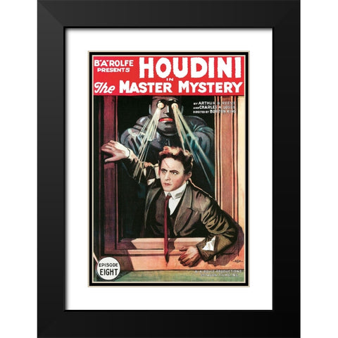The Master Mystery-1919 Black Modern Wood Framed Art Print with Double Matting by Vintage Hollywood Archive