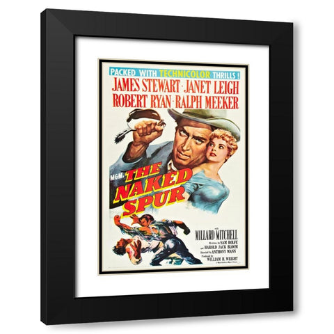 The Naked Spur-1952 Black Modern Wood Framed Art Print with Double Matting by Vintage Hollywood Archive