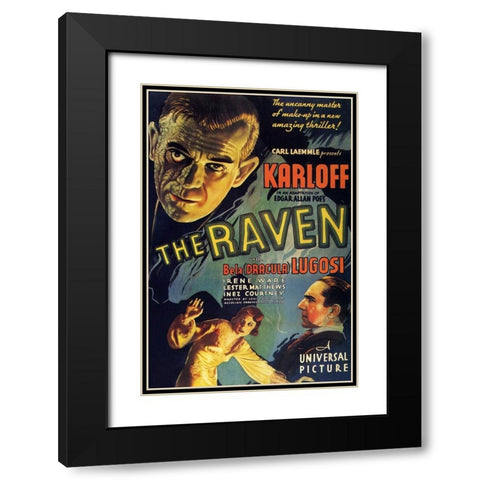 The Raven-1935 Black Modern Wood Framed Art Print with Double Matting by Vintage Hollywood Archive