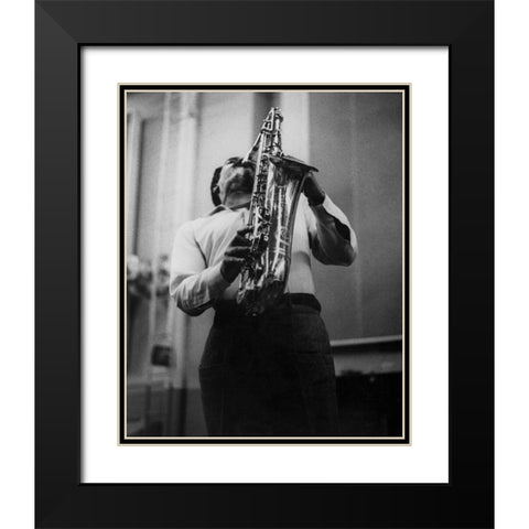 Albert Ayler Black Modern Wood Framed Art Print with Double Matting by Vintage Music Archive