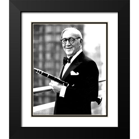 Benny Goodman Black Modern Wood Framed Art Print with Double Matting by Vintage Music Archive