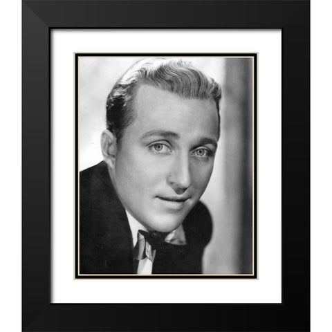 Bing Crosby-1930 Black Modern Wood Framed Art Print with Double Matting by Vintage Music Archive