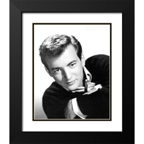 Bobby Darin-1959 Black Modern Wood Framed Art Print with Double Matting by Vintage Music Archive