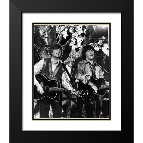 Everly Brothers-1970 Black Modern Wood Framed Art Print with Double Matting by Vintage Music Archive