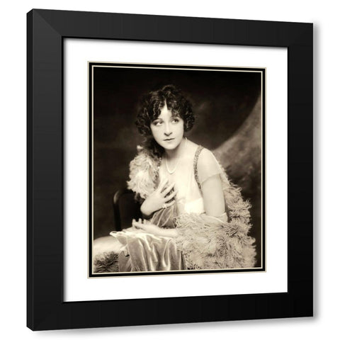 Fanny Brice-Ziegfeld Follies-1910 Black Modern Wood Framed Art Print with Double Matting by Vintage Music Archive